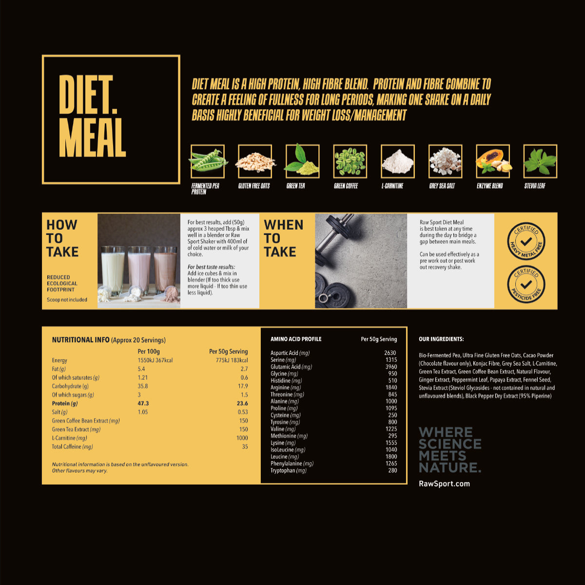 Diet Meal Protein (1KG) Powder