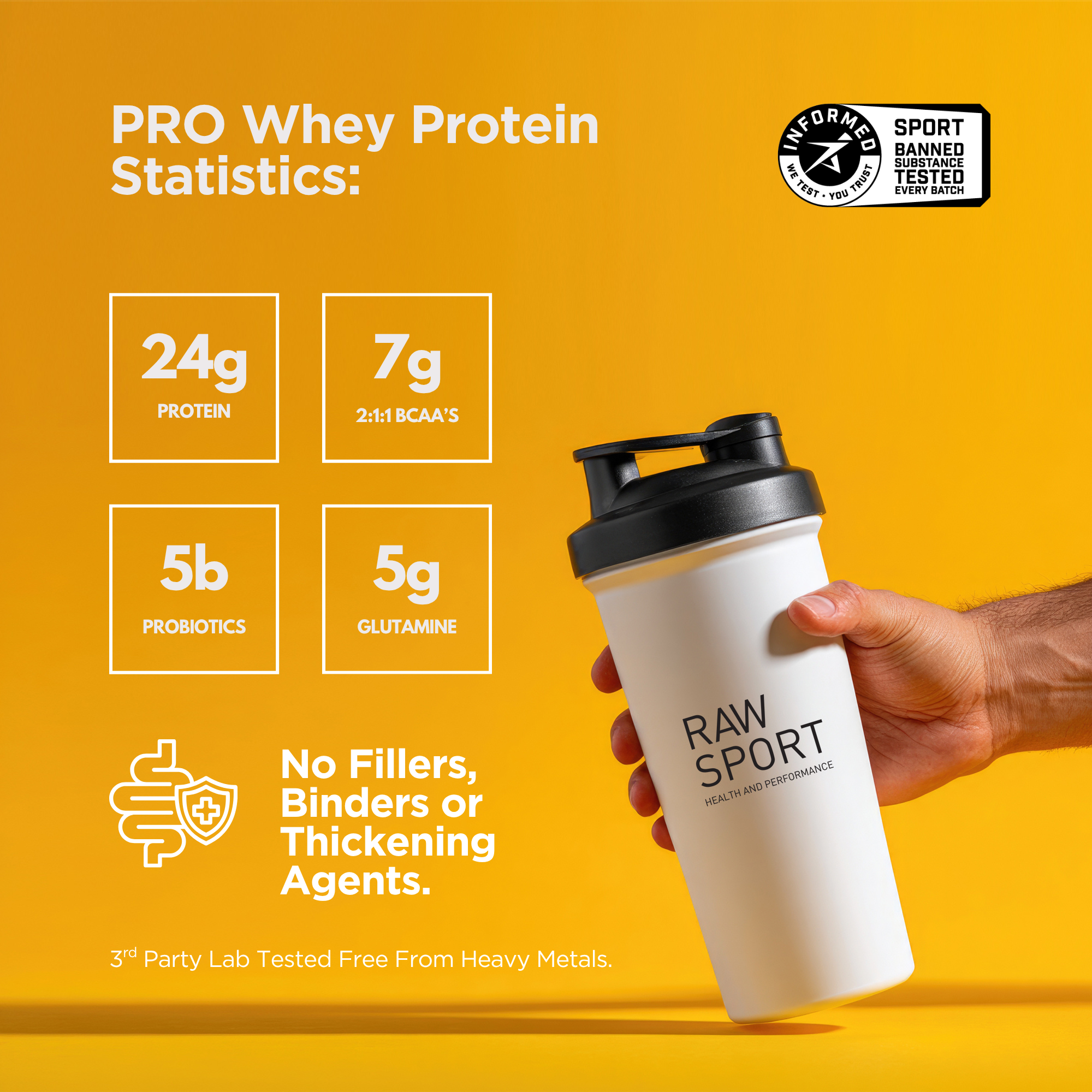 Grass Fed Whey Protein Powder Pro - Raw Sport
