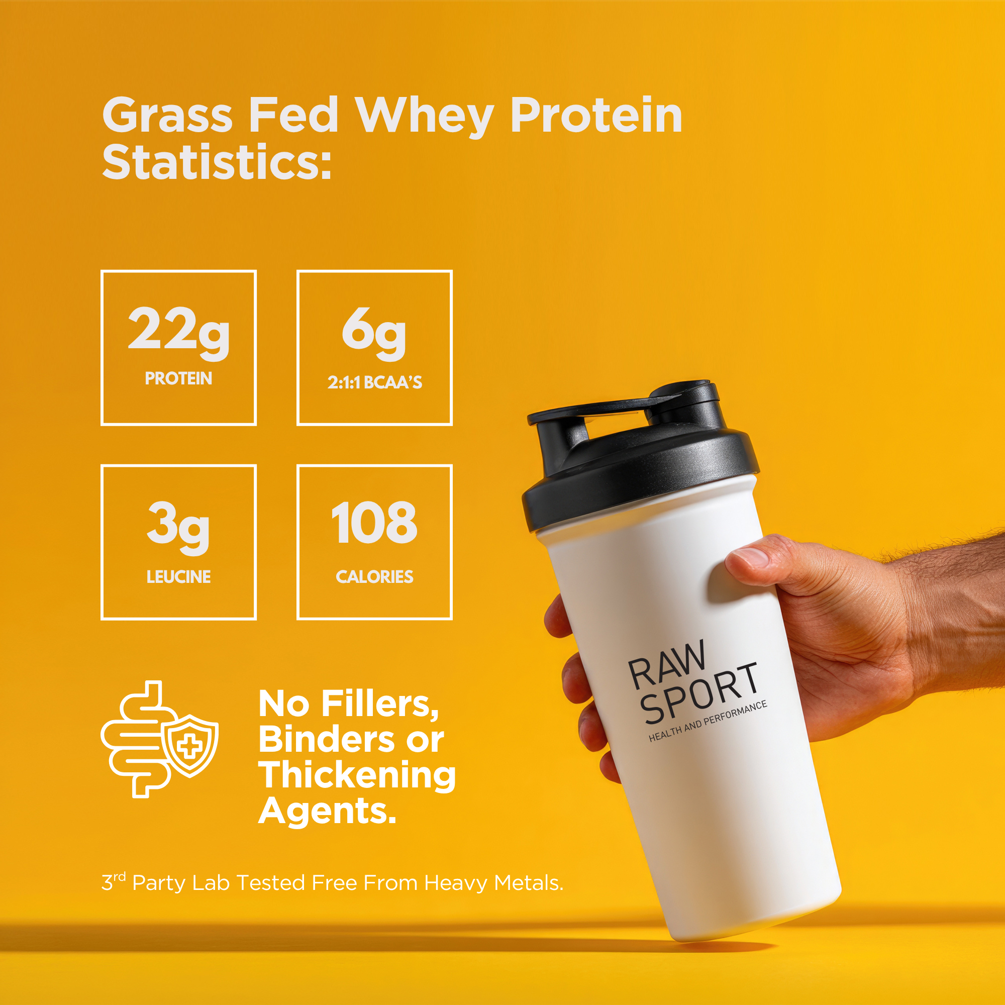 Grass Fed Whey Protein - Raw Sport