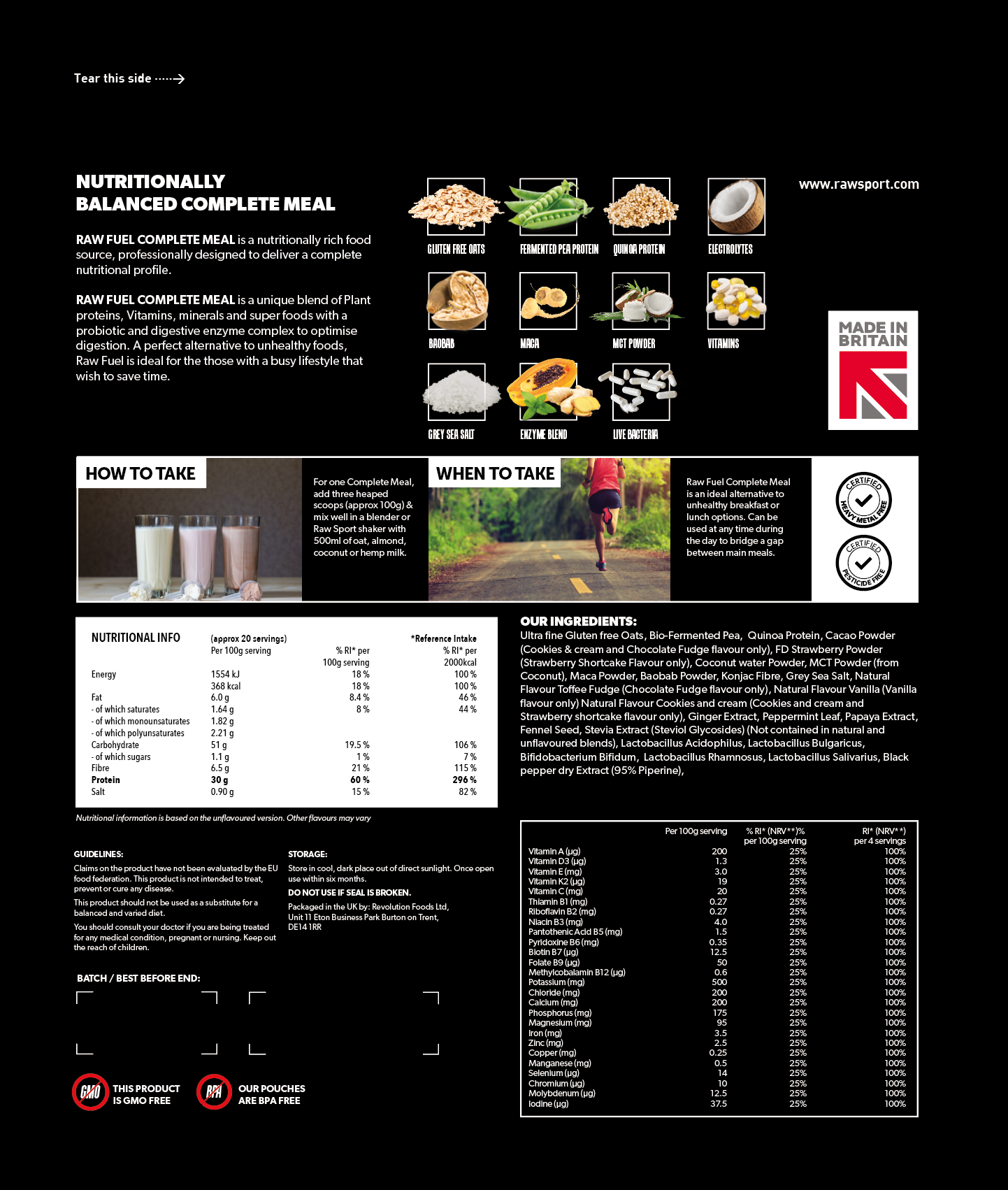 Raw Fuel Meal | Sample