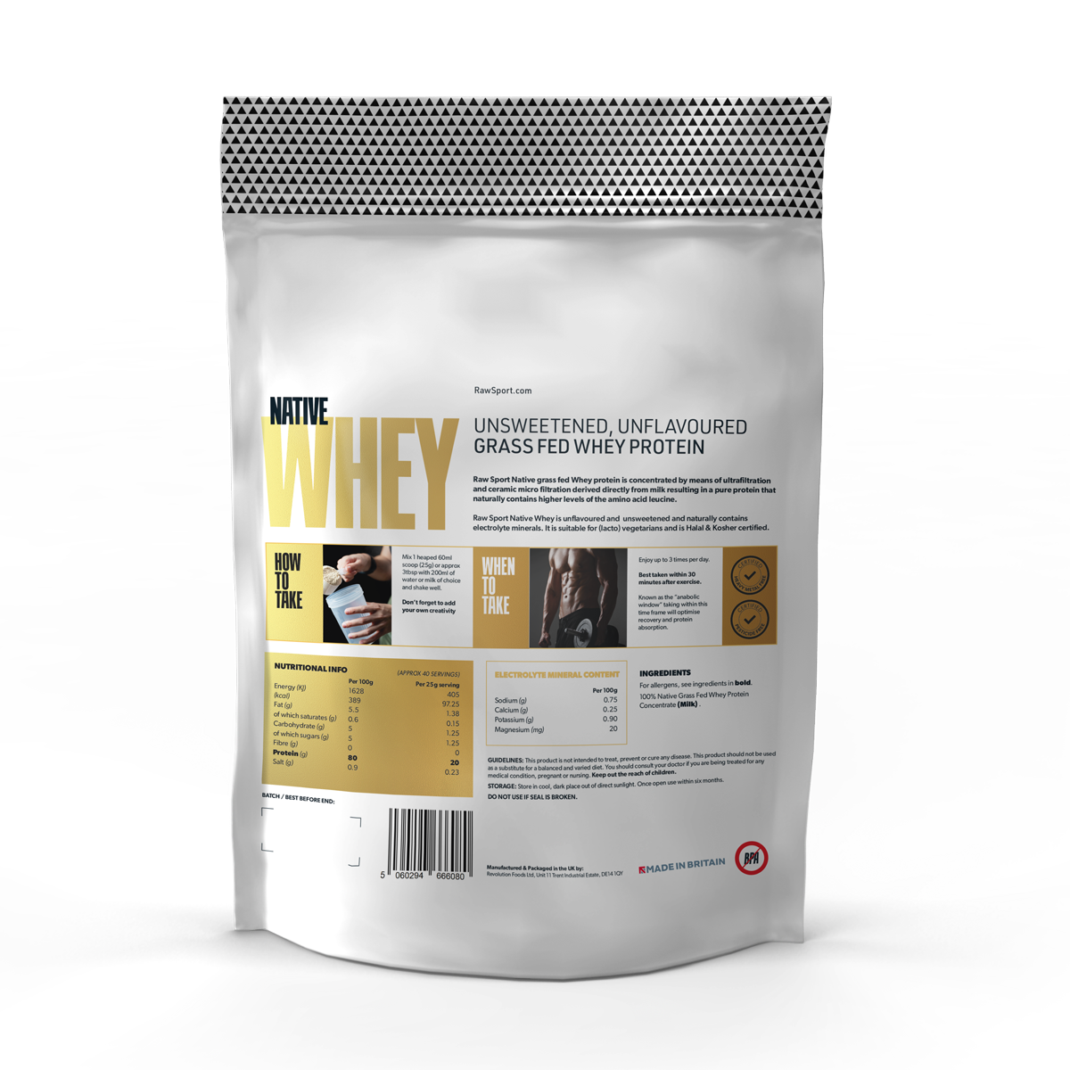 Native Whey - Unflavoured Grass Fed Protein