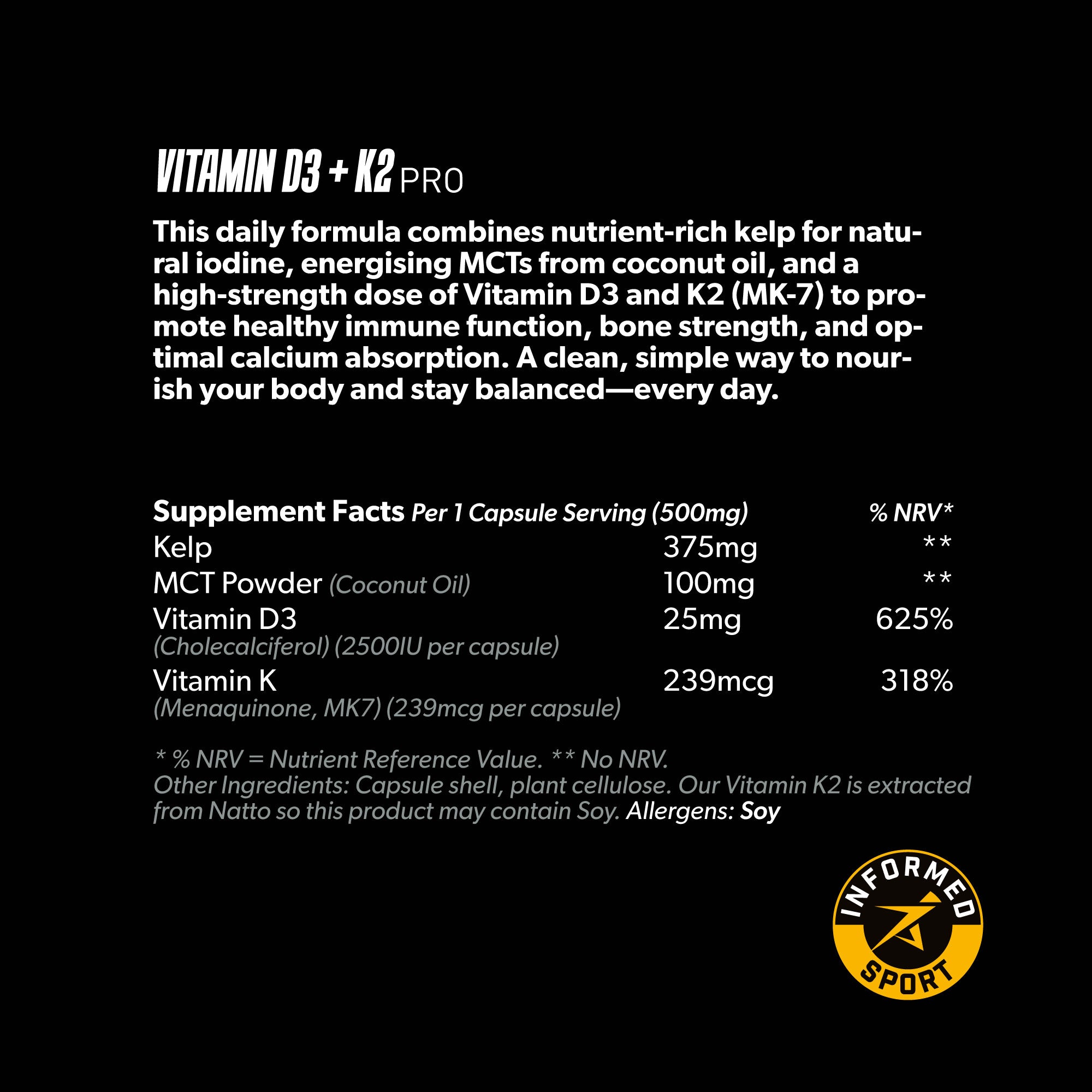 Vitamin D3 + K2 Pro